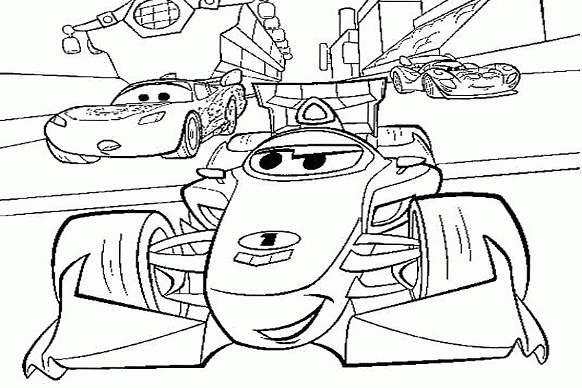Plansa de colorat cu Cars pixar 123 28